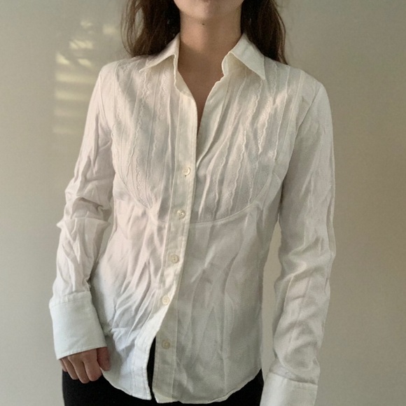 Vintage Banana Republic Gothic Ruffle Blouse 🌚 - Picture 2 of 3